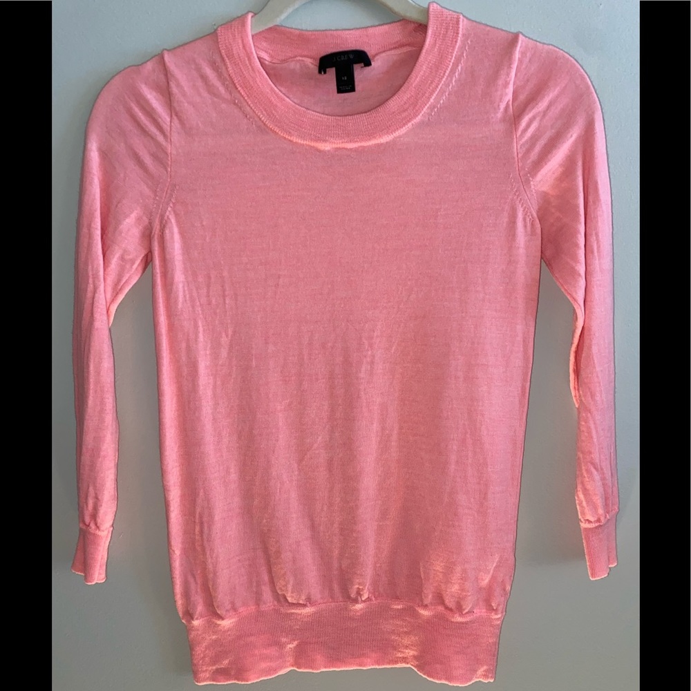 J. Crew pink wool sweater